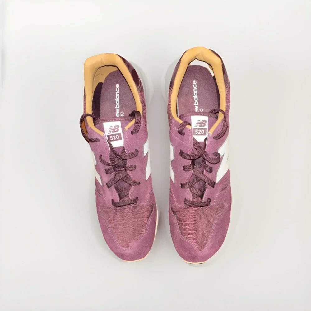 New Balance 520 Burgundy Men's Low‎ Top Athletic Shoe Lace Up Casual Running 13